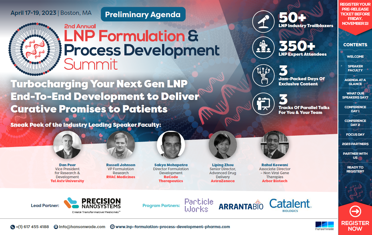LNP Development - Preliminary Agenda